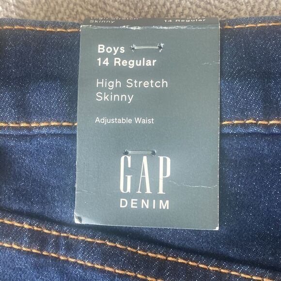 GAP Denim Boy's High Stretch Skinny Leg Adjustable Waist Jeans Size Regular 14 - Picture 8 of 11